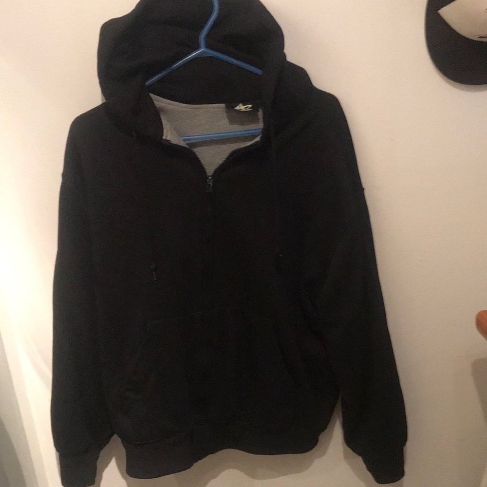 Athletech Anarchy in the UK British Punk black heavy hoodie with grey inner